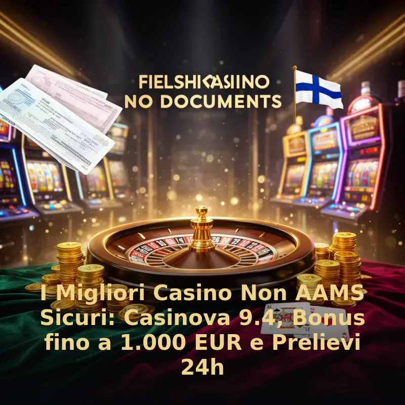 I Migliori Casino Non AAMS Sicuri: Casinova 9.4, Bonus fino a 1.000 EUR e Prelievi 24h